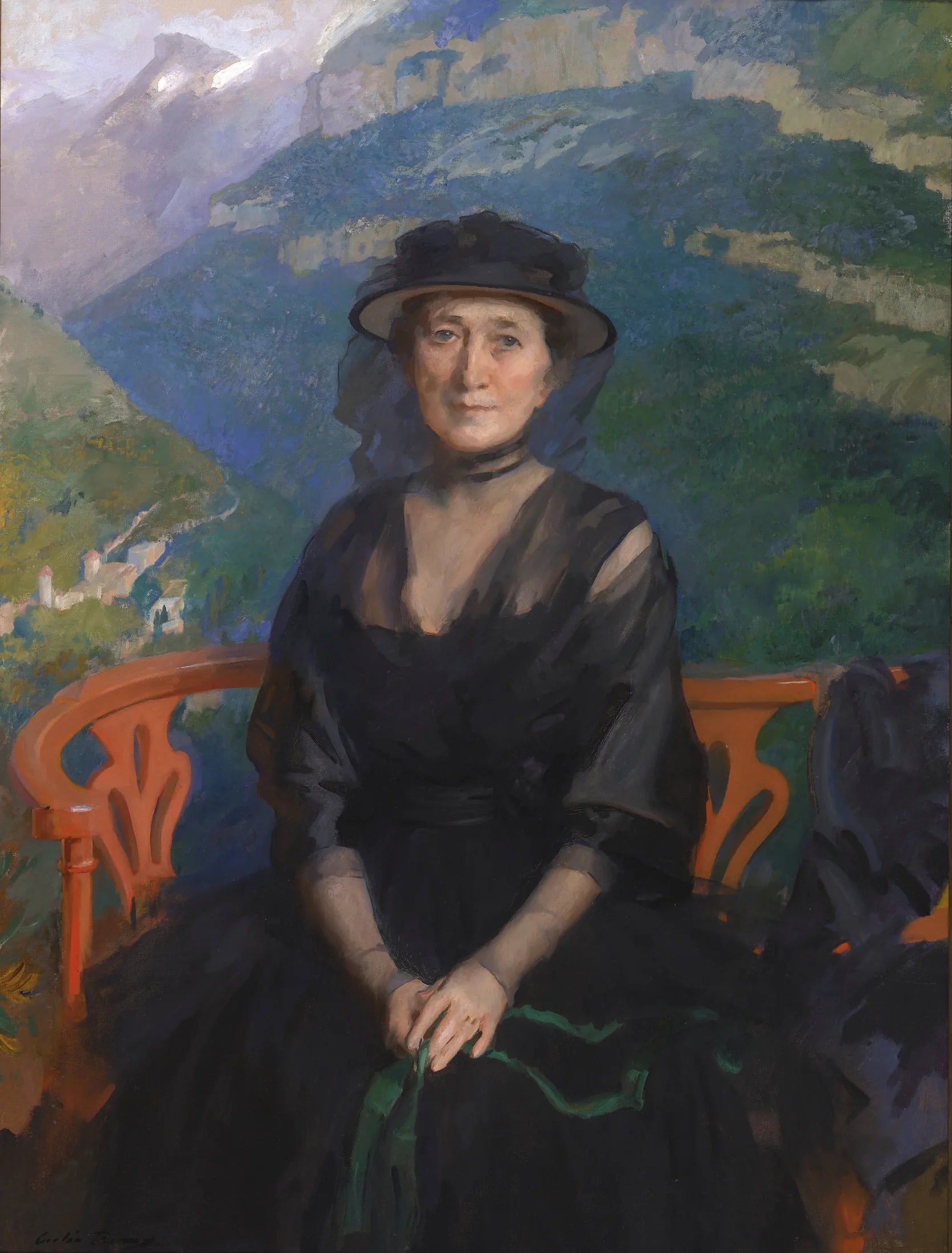 Portrait de Mme Addison C. Harris - Cecilia Beaux image 1 copie peinte à la main à l’huile
