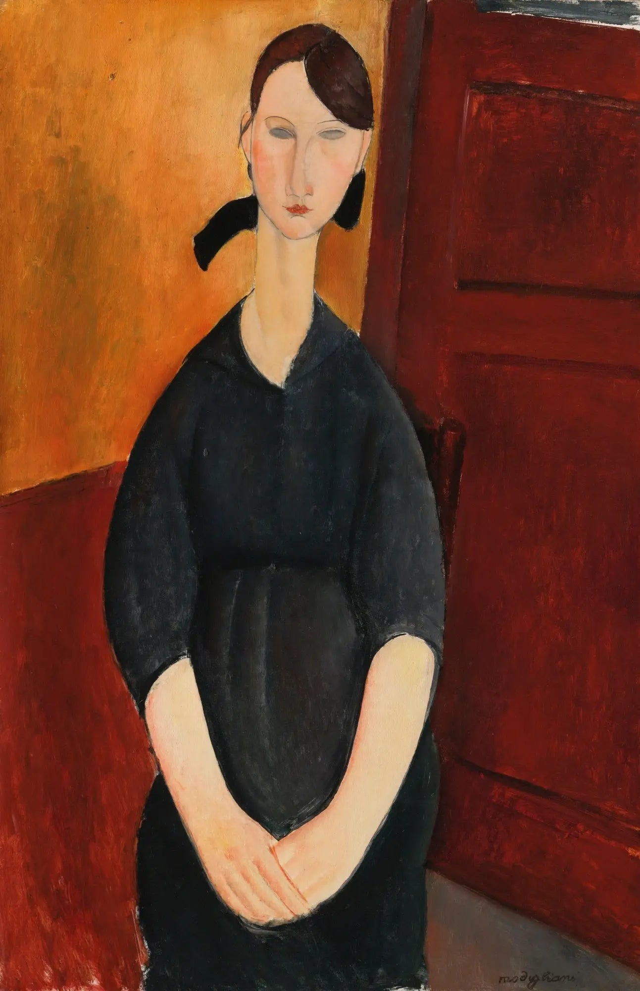 Reproduction du tableau « Portrait de Paulette Jourdain - Amedeo Modigliani » par Alpha Reproduction en peinture à l’huile