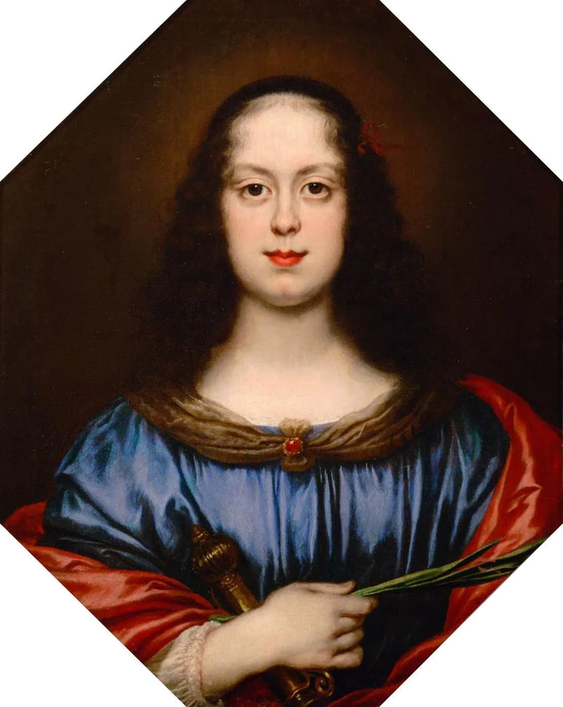 비토리아 델라 로베레(1622-1694)의 성 카테리나 초상화 - 카를로 돌치