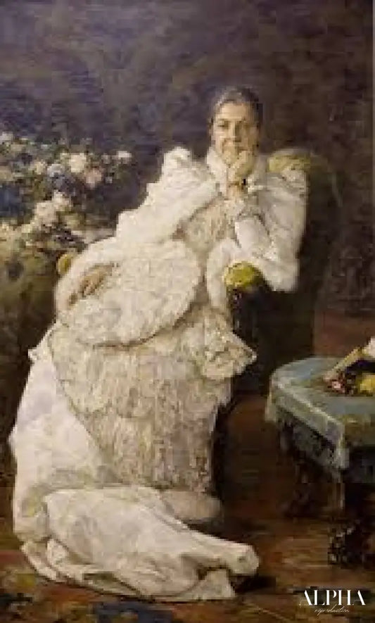 Portrait d’Émilie Lvovna Prahovo - Wilhelm Kotarbiński Reproductions de tableaux à la peinture à l’huile