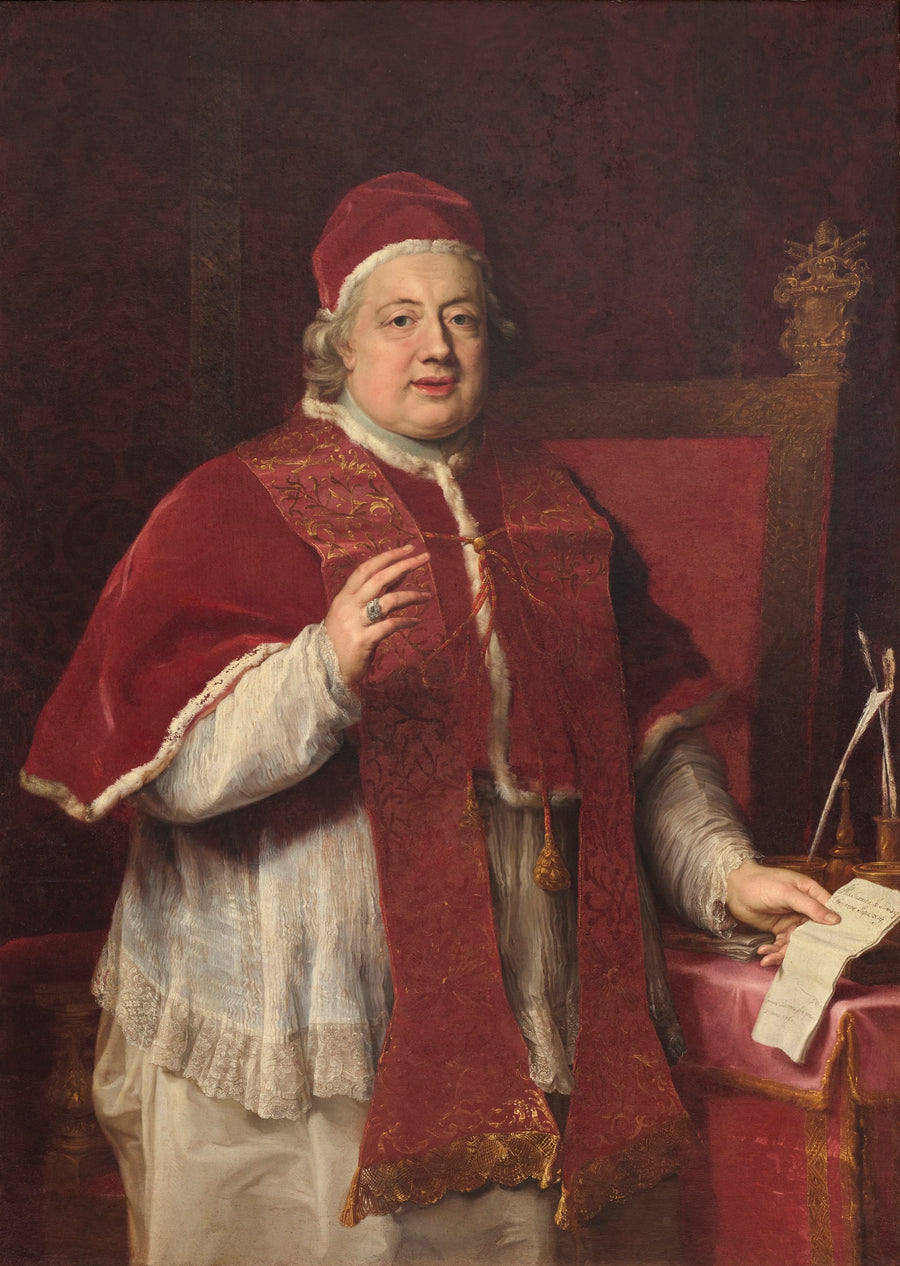 클레멘스 13세 교황의 초상화, 레조니코를 축복하는 - Pompeo Batoni