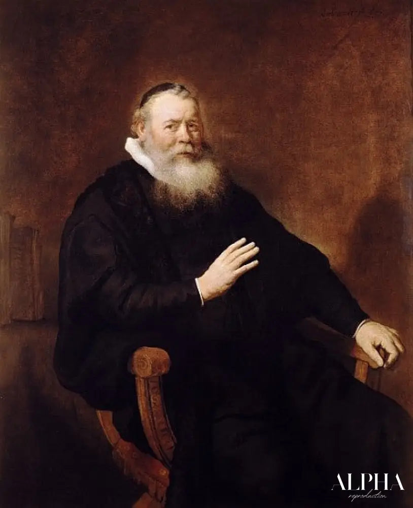 Portrait du pasteur Eleazer Swalmius, 1637 - Rembrandt van Rijn - Reproductions de tableaux et peintures haut de gamme