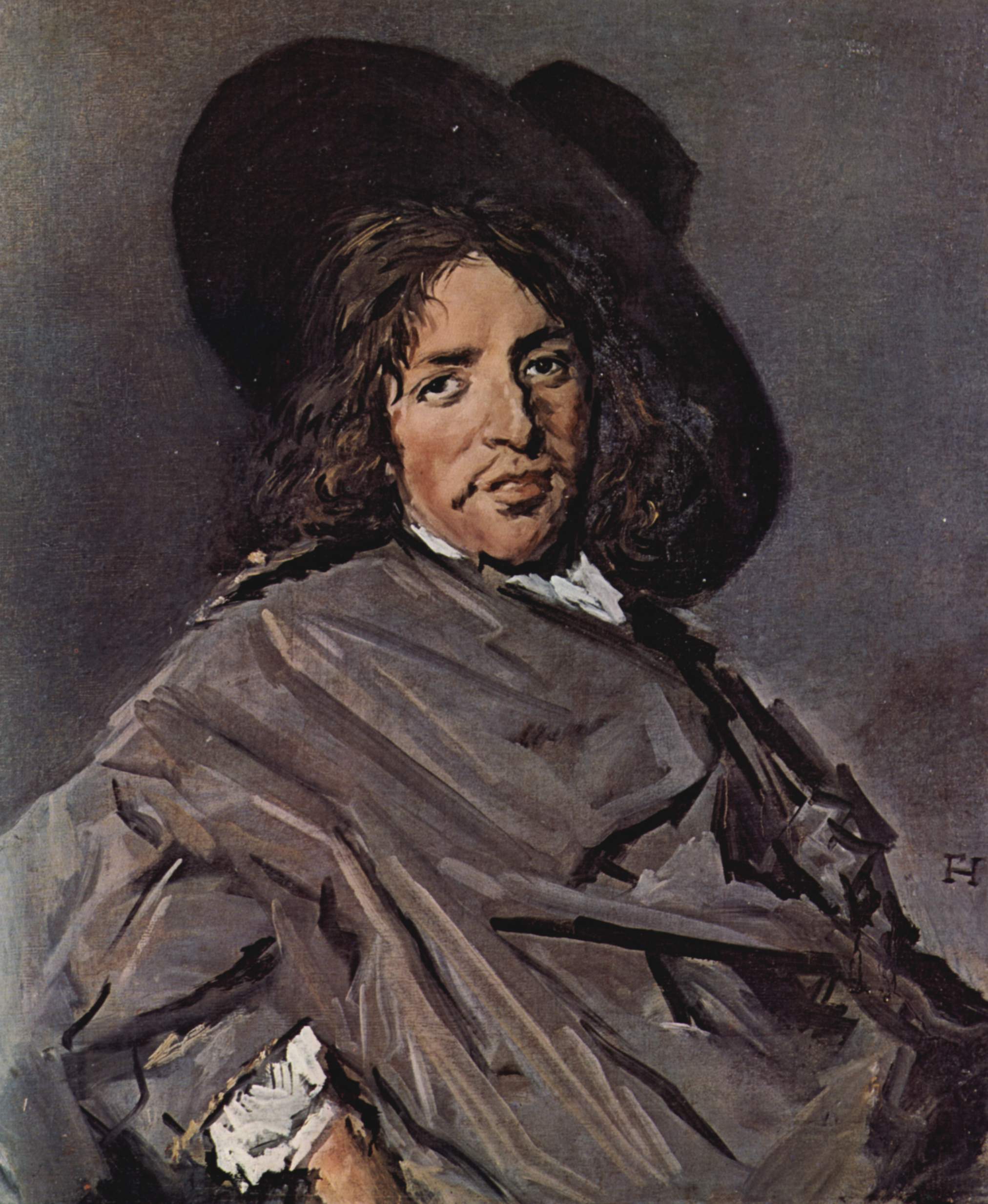 Portrait d'un homme assis avec un chapeau de travers - Frans Hals