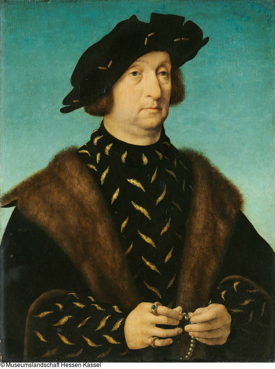 Portrait d’un homme avec un chapelet - Joos van Cleve - Alpha Reproduction