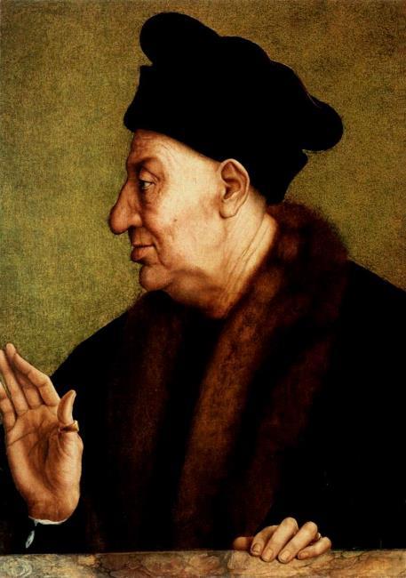 초상화 한 노인의 옆모습 - 퀜틴 메티스