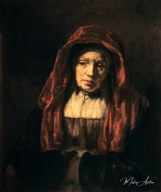 Portrait d'une femme âgée (la mère de l'artiste) - Rembrandt van Rijn - Reproductions de tableaux et peintures haut de gamme