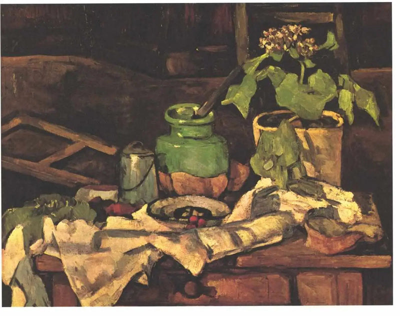 테이블 위의 화분 - Paul Cézanne