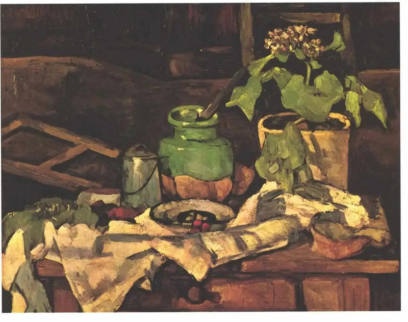 테이블 위의 화분 - Paul Cézanne
