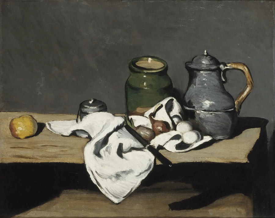녹색 항아리와 주석 주전자 - Paul Cézanne