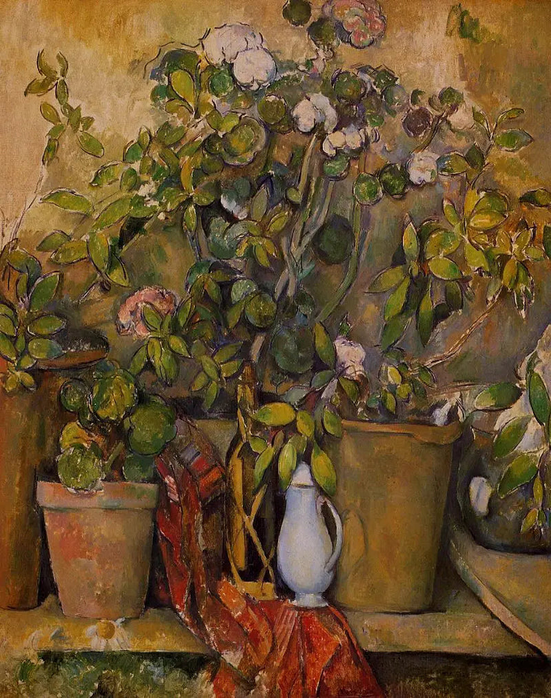 테라코타 화분과 꽃 - Paul Cézanne