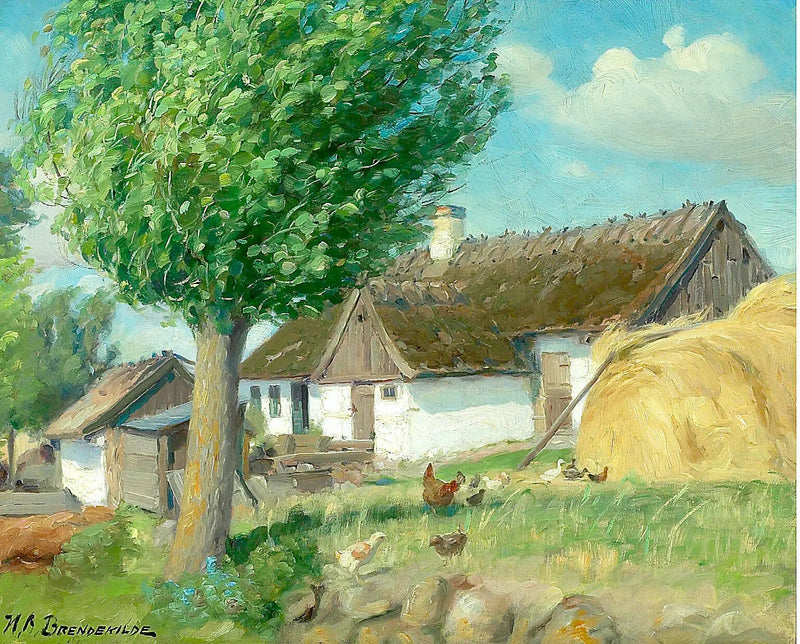 초가 지붕 농장 앞의 닭들 - H. A. Brendekilde

Source:
Poules devant une ferme au toit de chaume. - H. A. Brendekilde