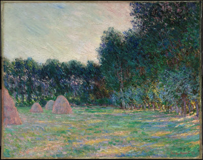 Reproduction du tableau « Prairie aux meules près de Giverny - Claude Monet » par Alpha Reproduction en peinture à l’huile