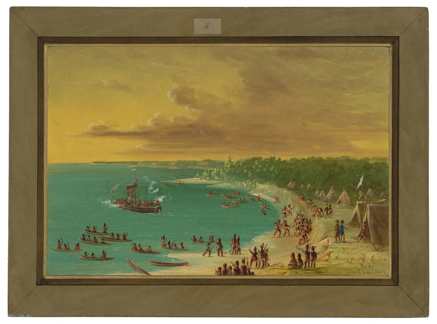 그리핀의 최초 호수 에리에서의 횡단. 1679년 8월 7일 - 조지 케틀린

Source:
Première traversée du Griffin sur le lac Érié. 7 août 1679 - George Catlin