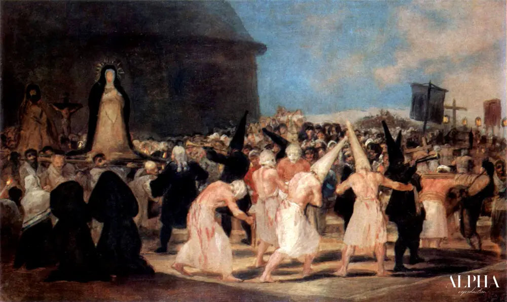 Procession de flagellants - Francisco de Goya - Reproductions de tableaux et peintures haut de gamme