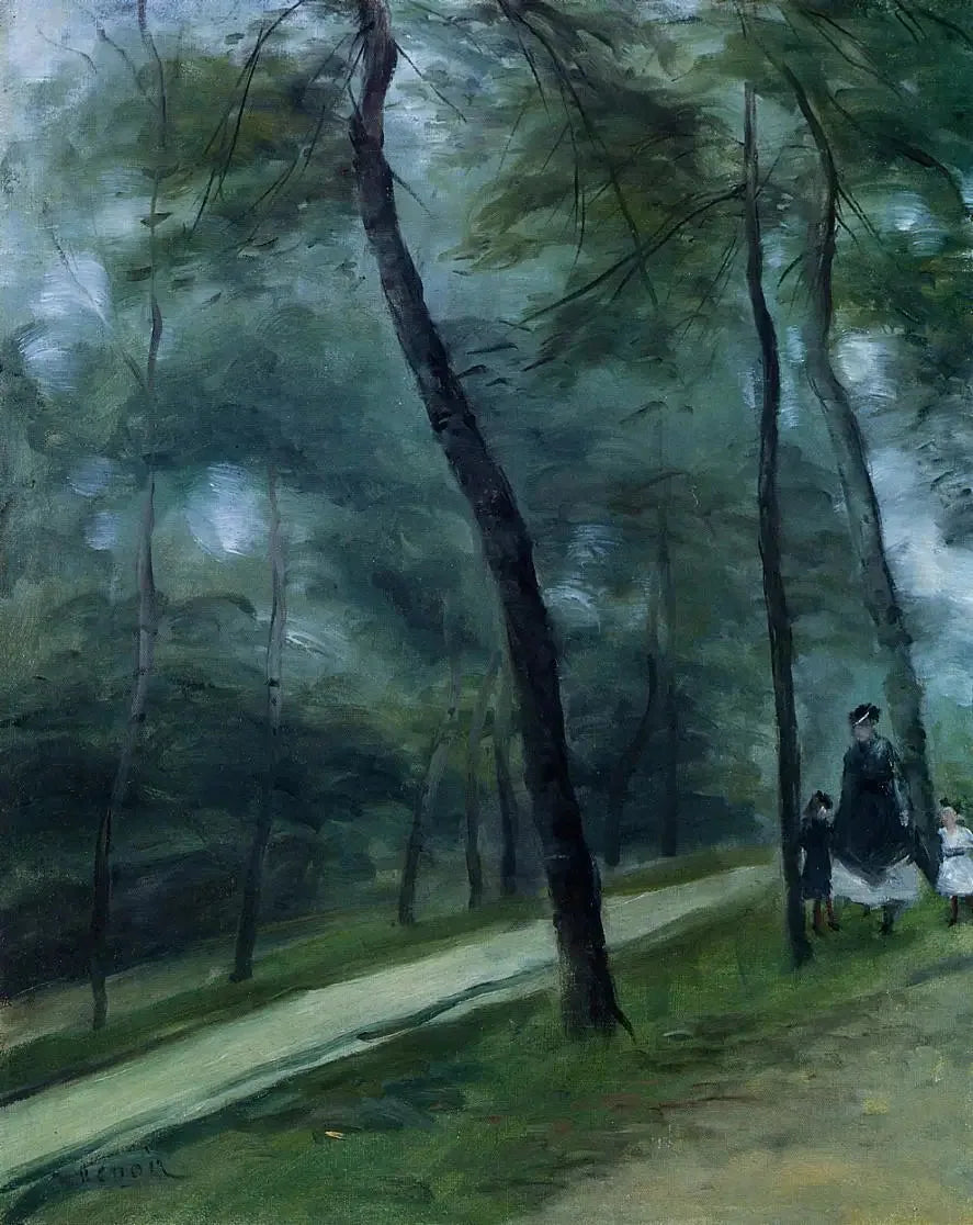 숲 속의 산책 (르 꾀르 부인과 그녀의 아이들) - 피에르-오귀스트 르누아르