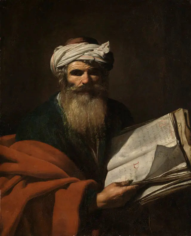 Prophète avec un livre - Le Caravage image 1 copie peinte à la main à l’huile