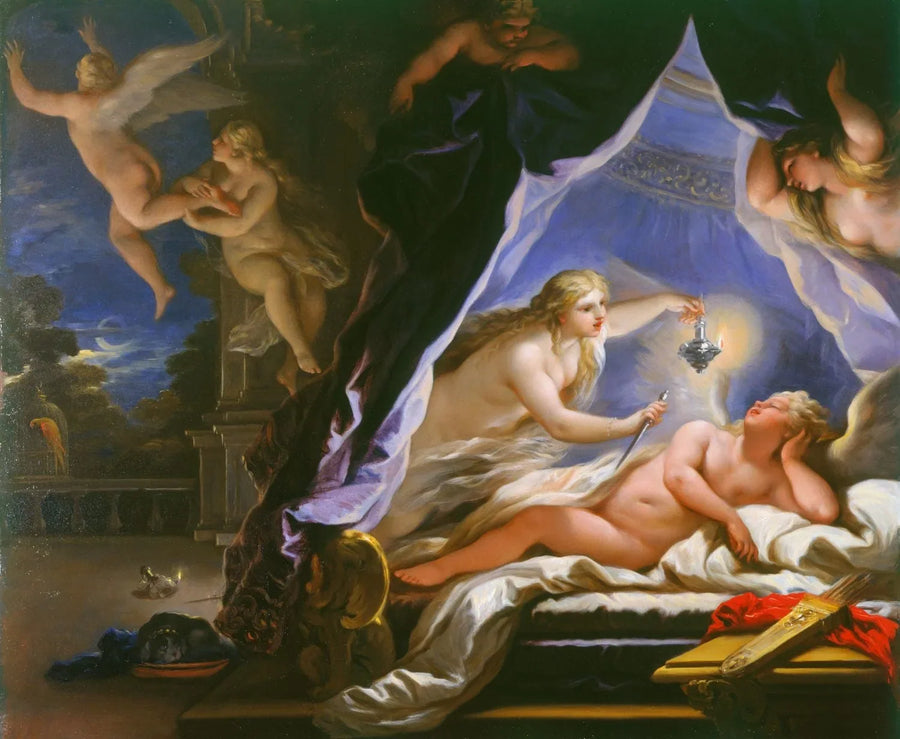 심연이 잠든 큐피드를 발견하는 심연 - 루카 조르다노
