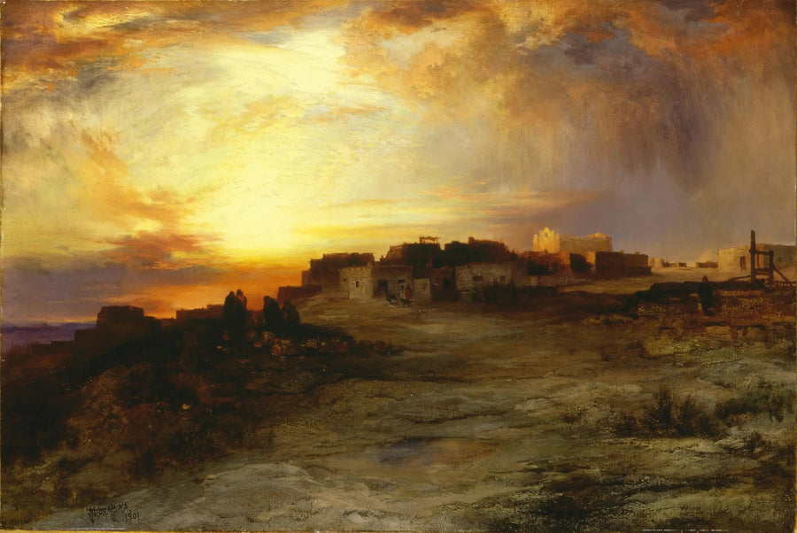 석양 속 마을 (라구나) - 토마스 모란

Source:
Pueblo au coucher du soleil (Laguna) - Thomas Moran