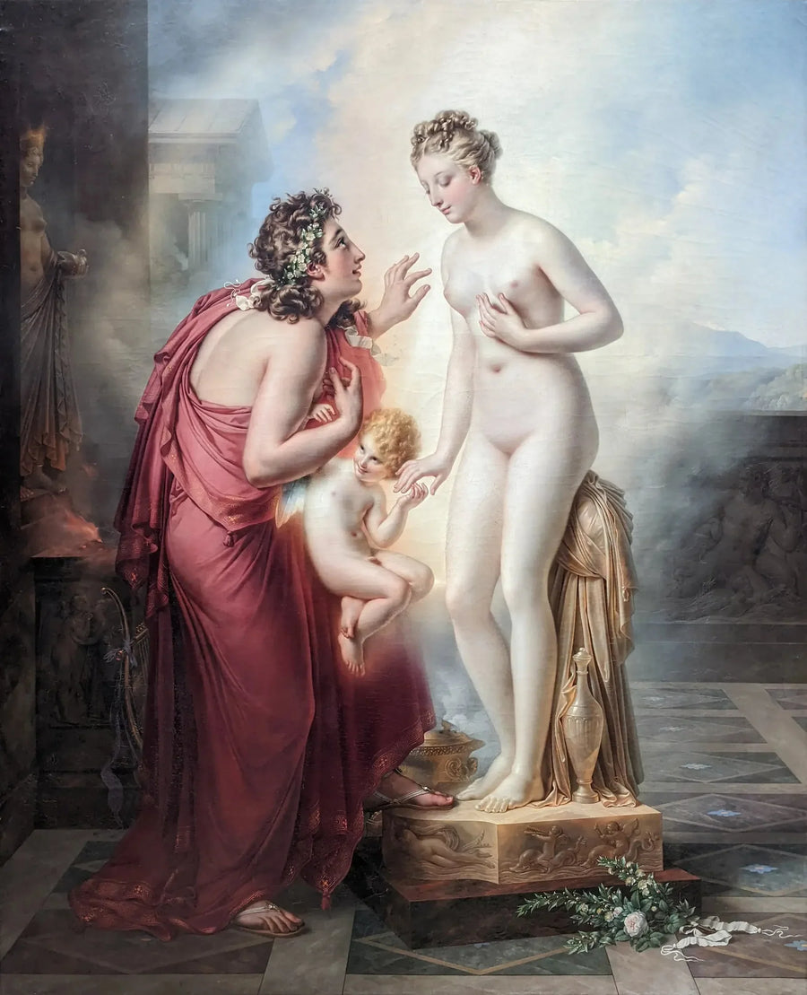 파그말리온은 그의 조각상에 반한 남자 - 앙-루이 지로데

Source:
Pygmalion amoureux de sa statue - Anne-Louis Girodet