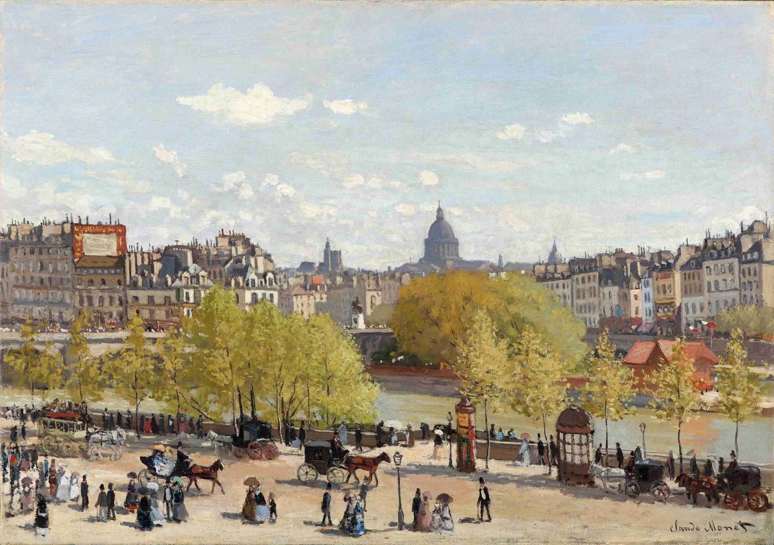 Reproduction du tableau « Quai du Louvre - Claude Monet » par Alpha Reproduction en peinture à l’huile