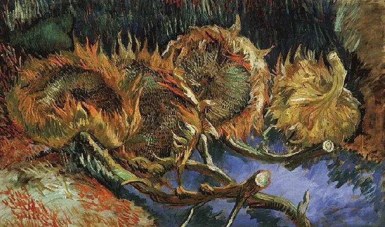네 송이 시든 해바라기 - Vincent van Gogh