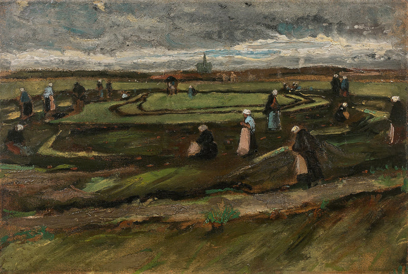 모래언덕에서 그물 수선하는 여성들 - Vincent van Gogh