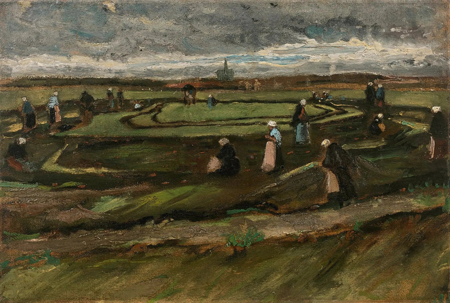 모래언덕에서 그물 수선하는 여성들 - Vincent van Gogh