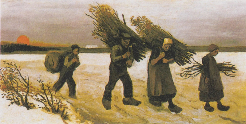 눈 속의 나무 줍는 사람 - Vincent van Gogh