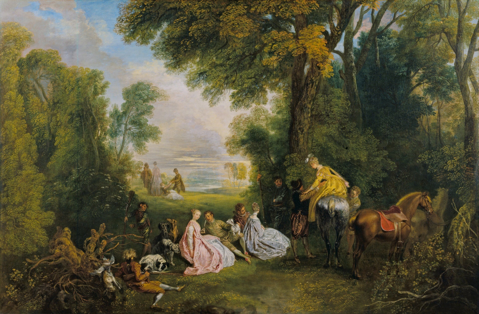 Rendez-vous de chasse - Antoine Watteau - Alpha Reproduction