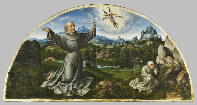 그리스도 슬픔의 제단: 성 프란시스 아시시의 성화상 - Joos van Cleve