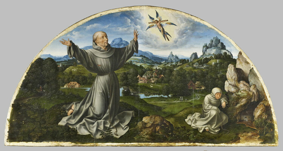 그리스도 슬픔의 제단: 성 프란시스 아시시의 성화상 - Joos van Cleve