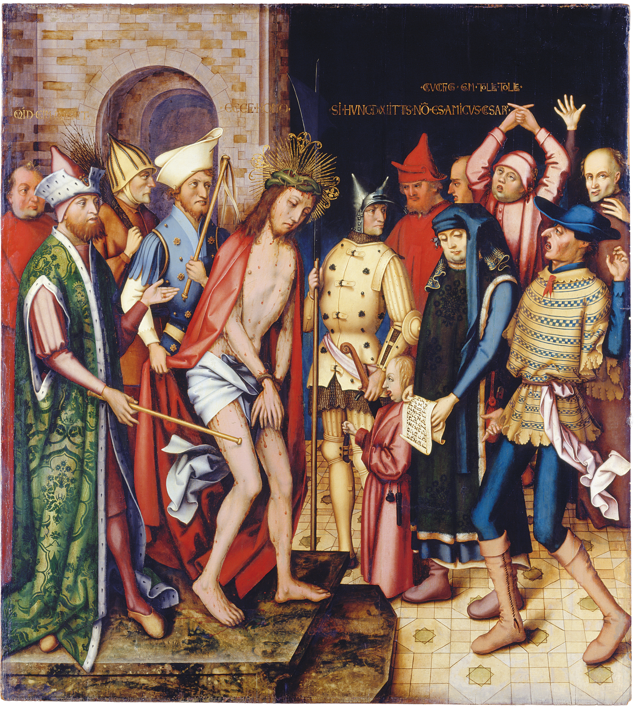 Retable dominicain de Francfort : Ecce Homo - Hans Holbein the Elder image 1 reproduction de peinture à l’huile