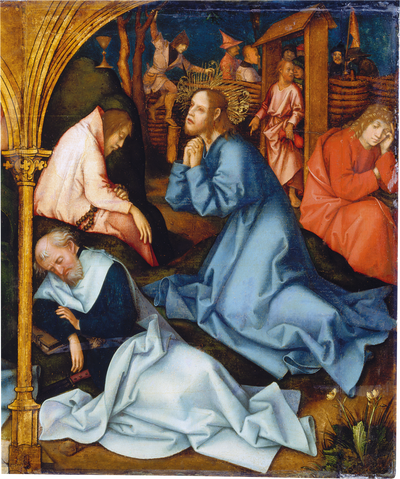 Retable dominicain de Francfort: L’agonie dans le jardin - Hans Holbein the Elder - Alpha Reproduction