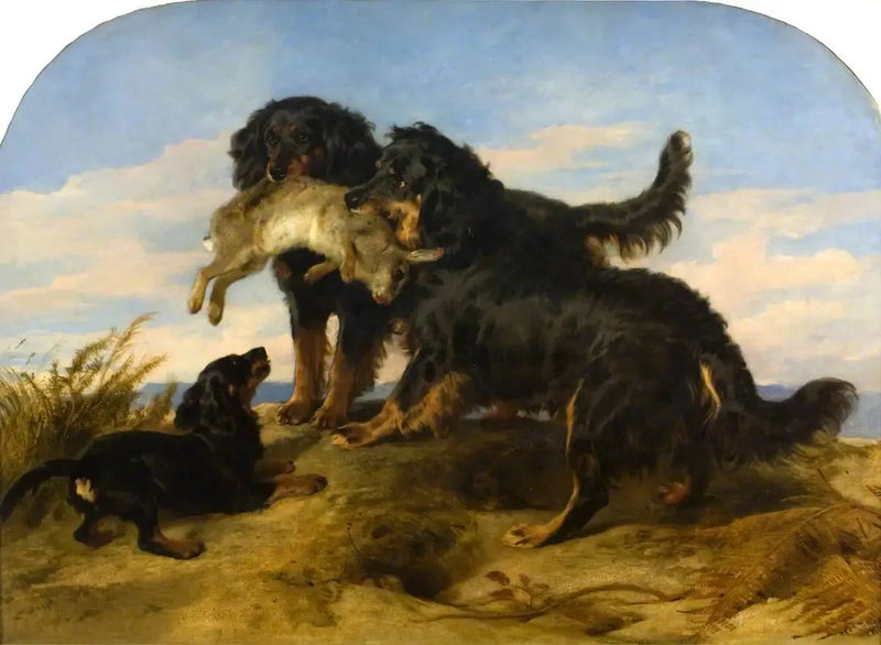 토끼를 쫓는 사냥개 - 에드윈 헨리 랜드시어

Source:
Retrievers avec un lièvre - Edwin Henry Landseer