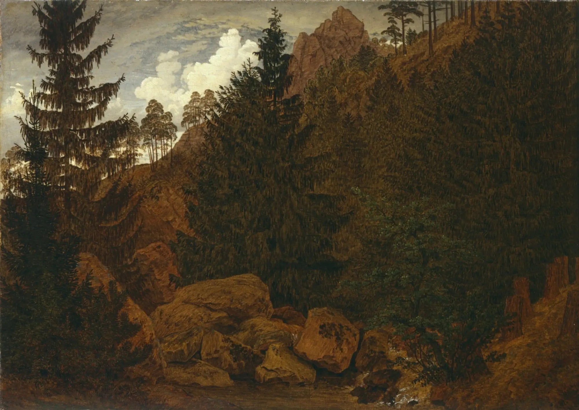 Rochers - Caspar David Friedrich image 1 reproduction de peinture à l’huile