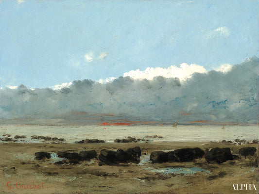 rochers noirs à trouville - Gustave Courbet - Reproductions de tableaux et peintures haut de gamme
