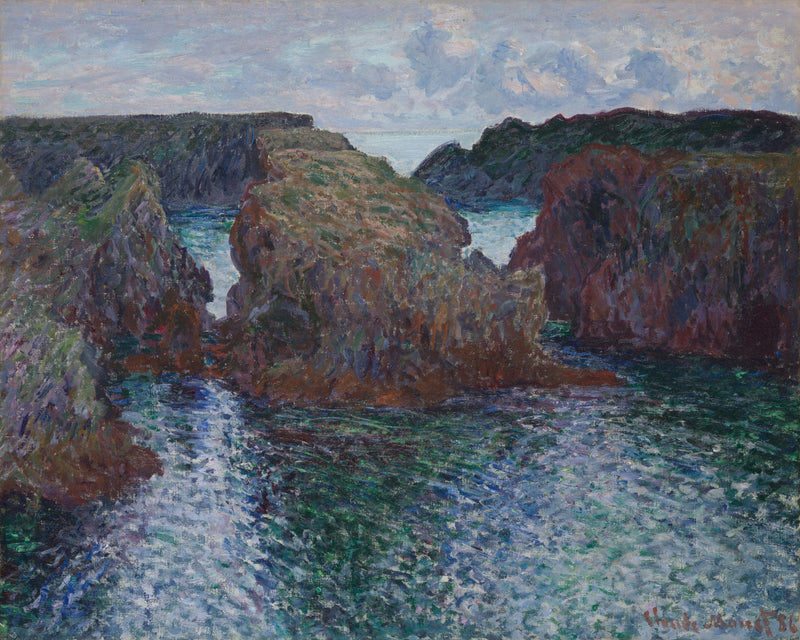 Port-Goulphar, Belle-Île W1095의 Les Rochers - 클로드 모네