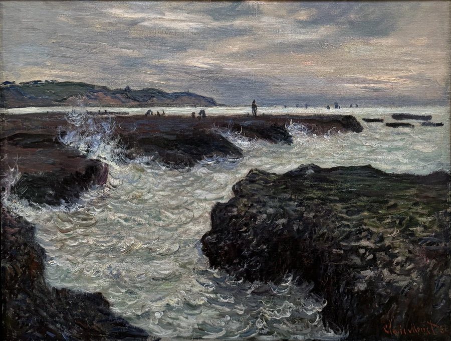 포르빌의 바위, 썰물 때. - Claude Monet