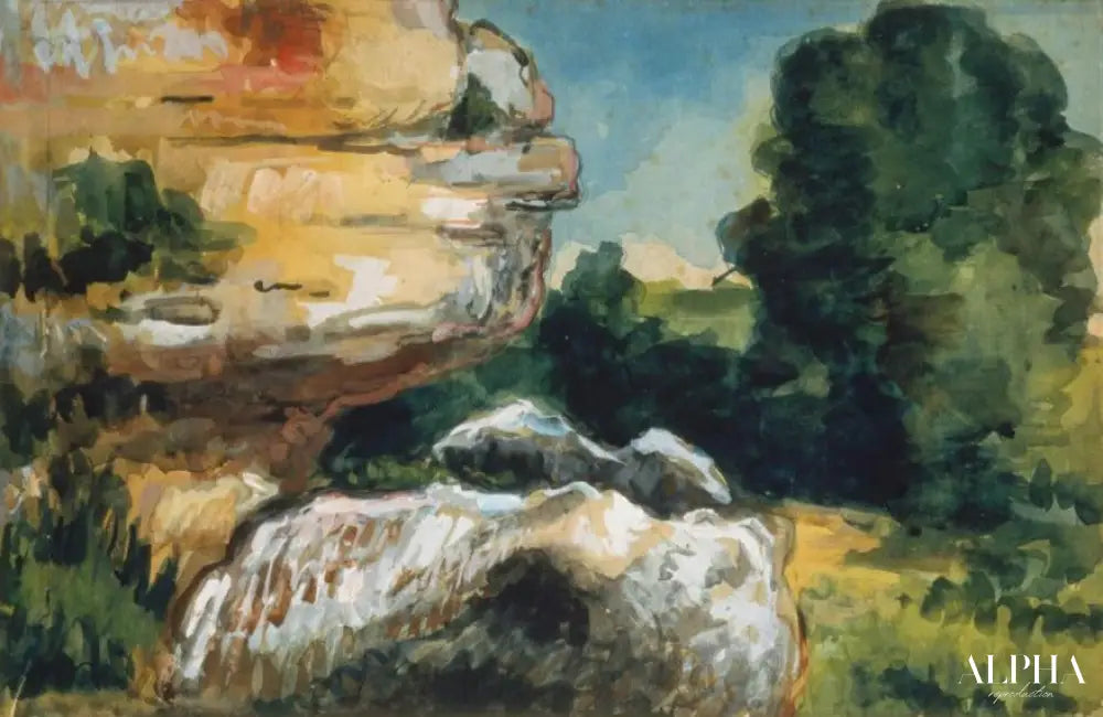 Roches - Paul Cézanne - Reproductions de tableaux et peintures haut de gamme