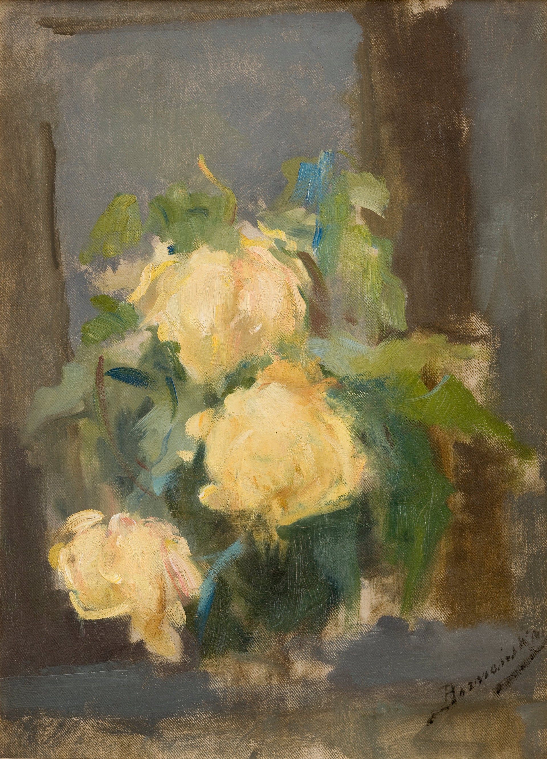 Roses dorées de Olga Boznańska