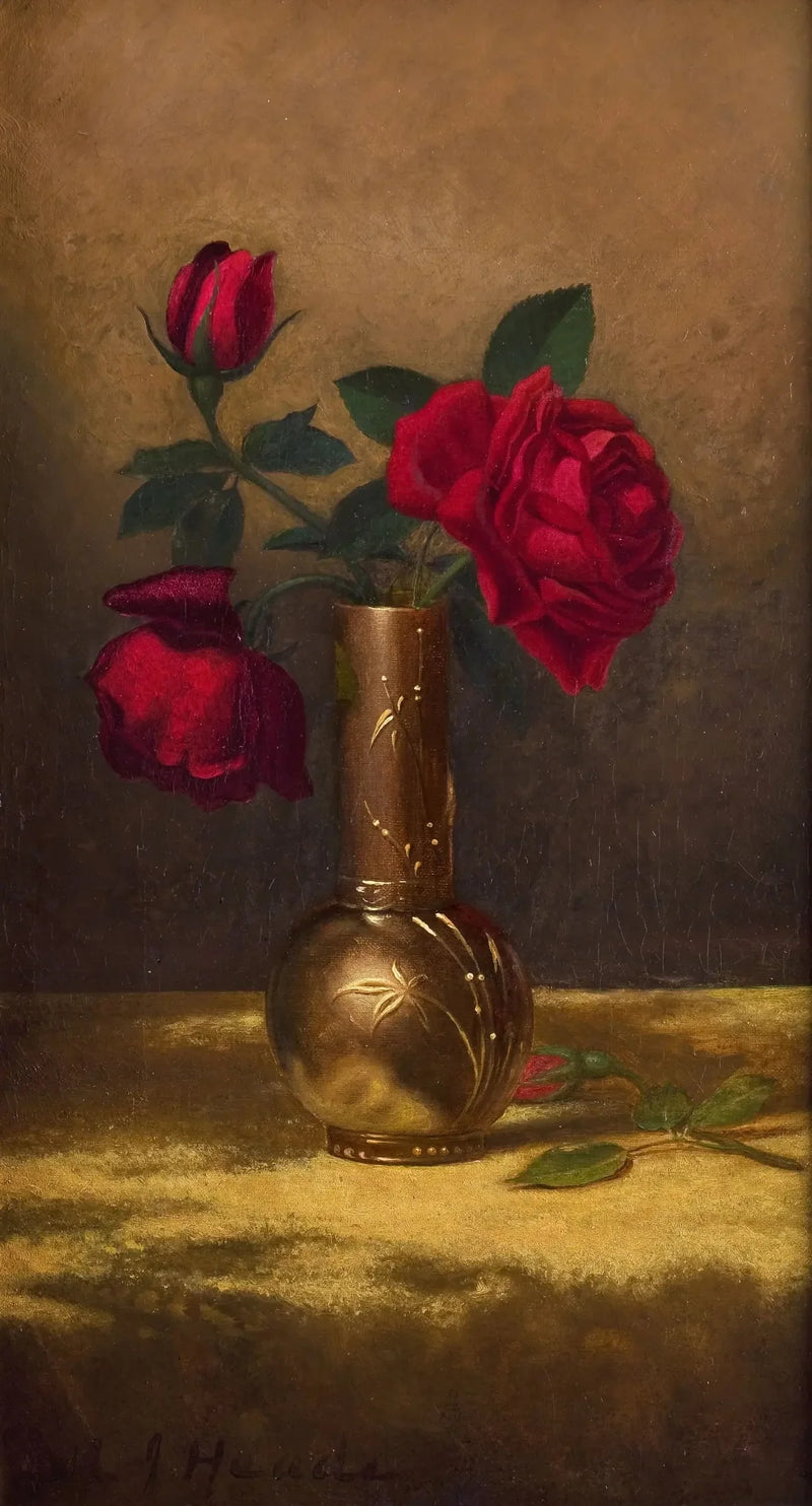 금색 벨벳 천 위에 일본식 꽃병에 담긴 붉은 장미 - 마틴 존슨 헤이드

Source:
Roses rouges dans un vase japonais sur un tissu en velours doré - Martin Johnson Heade