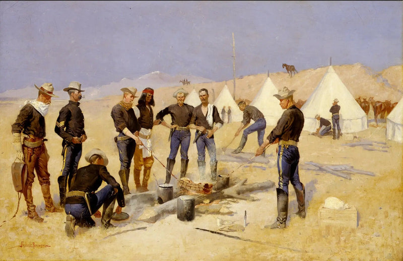 프레데릭 레밍턴의 크리스마스 소고기 구이 캠프에서

Source:
Rôtir le bœuf de Noël dans un camp de cavalerie - Frederic Remington