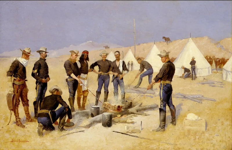 프레데릭 레밍턴의 크리스마스 소고기 구이 캠프에서

Source:
Rôtir le bœuf de Noël dans un camp de cavalerie - Frederic Remington