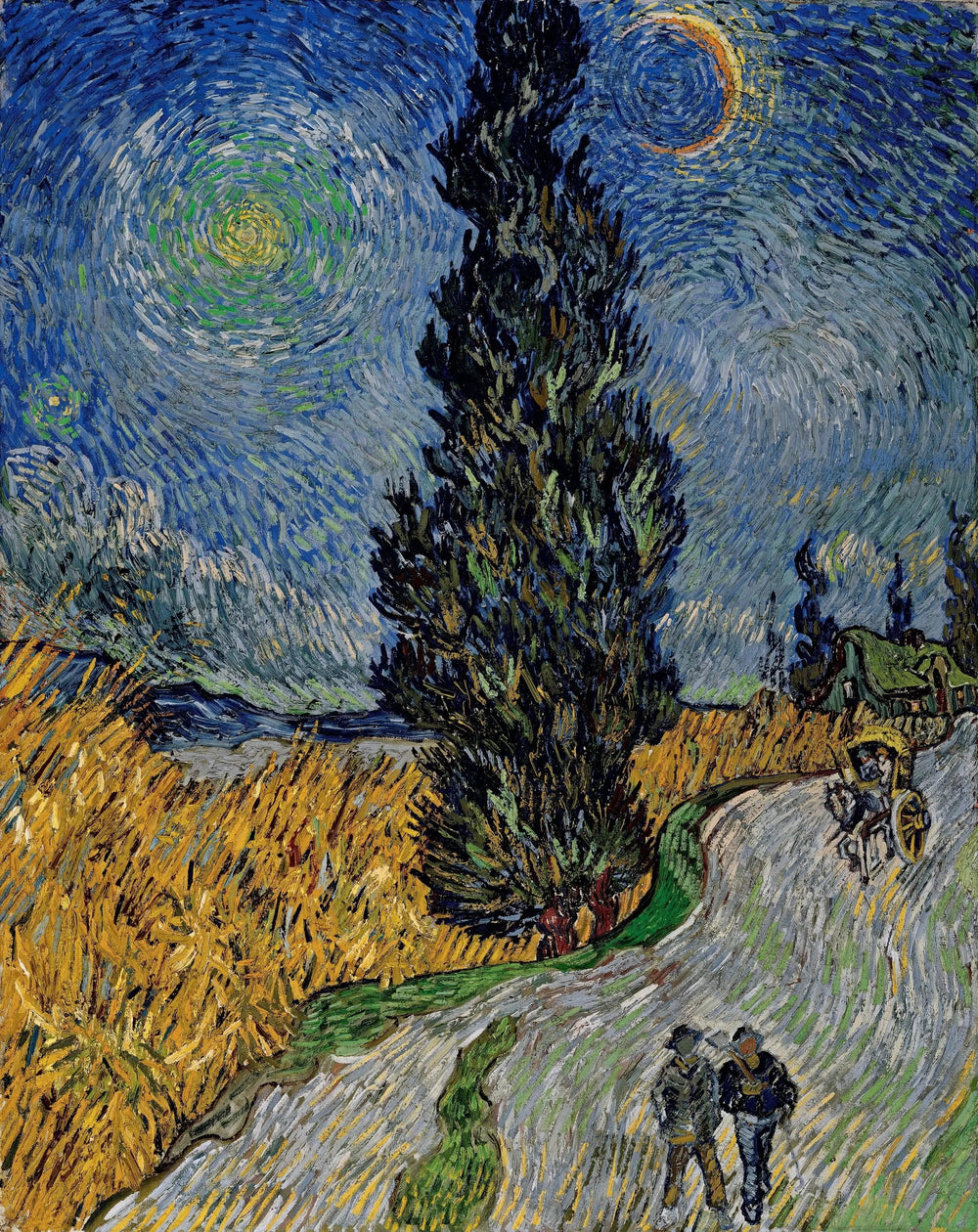 Route avec un cyprès et une étoile - Vincent van Gogh image 1 reproduction réalisée par Alpha Reproduction