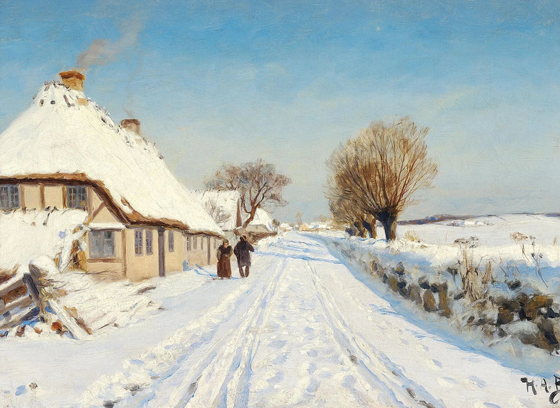 마을 가장자리의 햇살 가득한 길, 겨울. - H. A. Brendekilde

Source:
Route ensoleillée au bord d'un village, hiver. - H. A. Brendekilde