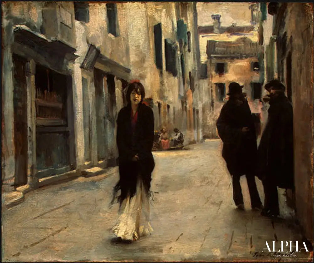 Rue à Venise - John Singer Sargent - Reproductions de tableaux et peintures haut de gamme