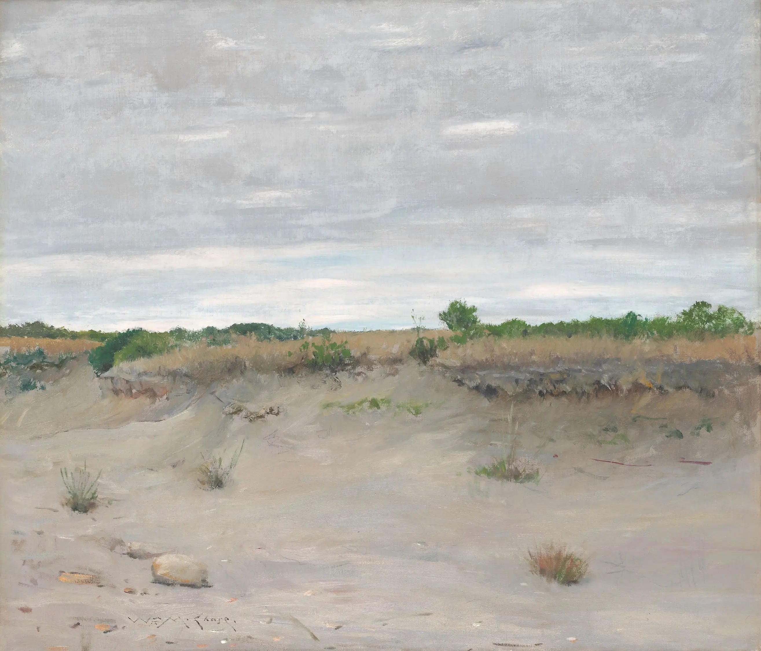 Sables balayés par le vent - William Merritt Chase image 1 copie peinte à la main à l’huile