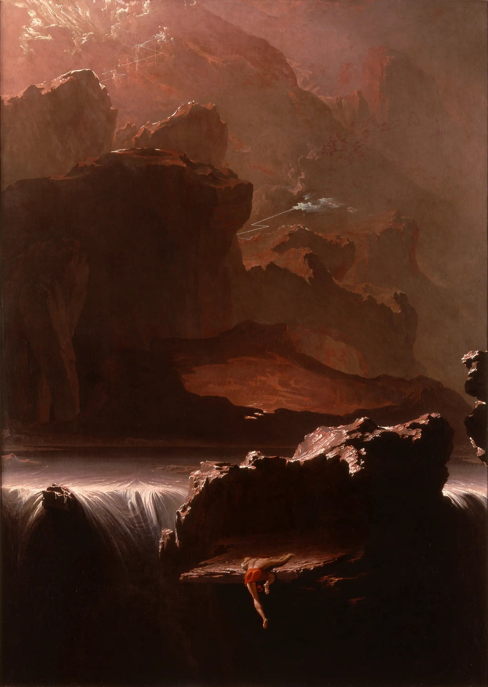 Sadak à la recherche des eaux de l'oubli - John Martin image 1 copie peinte à la main à l’huile