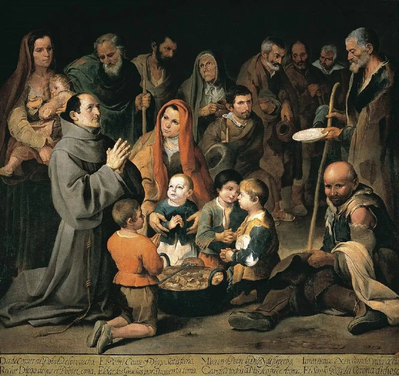 알칼라의 성 디다크가 가난한 사람들을 먹이기 - 바르톨로메 에스테반 무리요

Source:
Saint Didaque d'Alcalá nourrissant les pauvres - Bartolomé Esteban Murillo