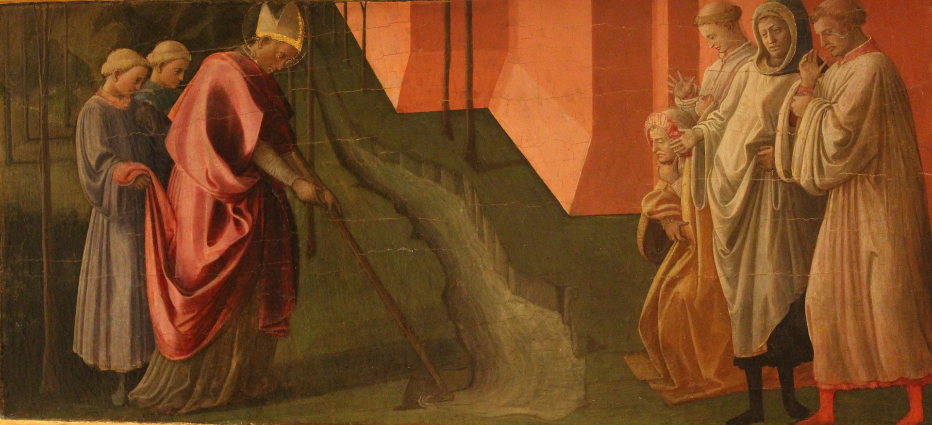 saint Frediano détourne le fleuve Serchio - Fra Filippo Lippi